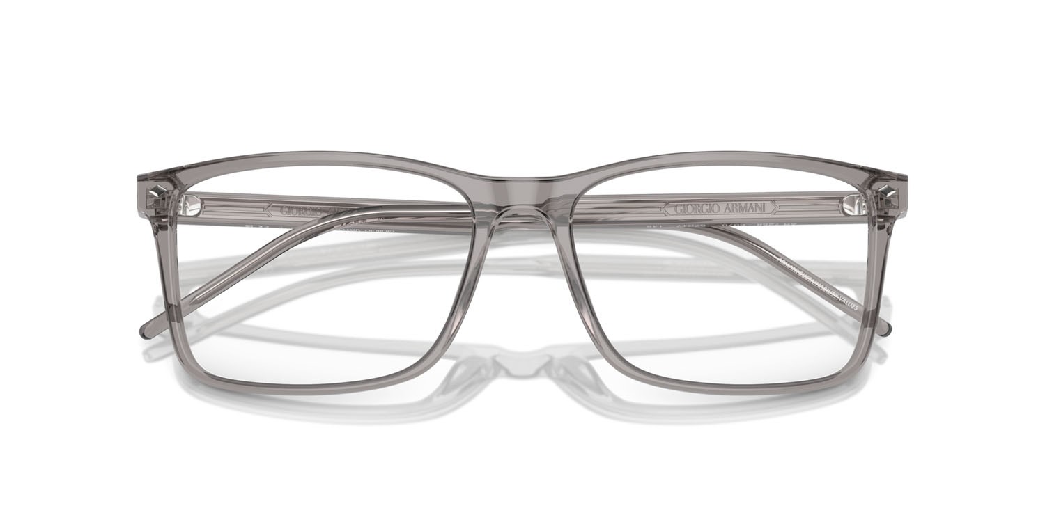 Eyeglasses Giorgio Armani AR 7258 (6070) color grigio trasparente shape rectangle lenses lente demo