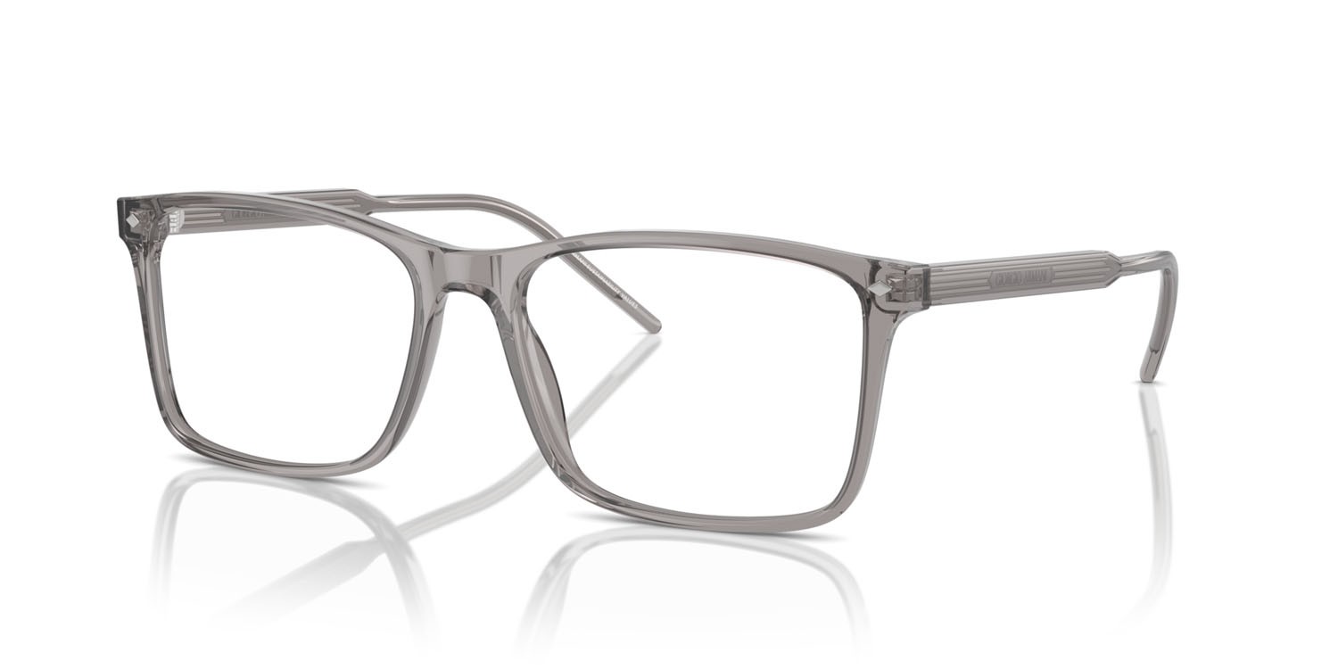 Eyeglasses Giorgio Armani AR 7258 (6070) color grigio trasparente shape rectangle lenses lente demo