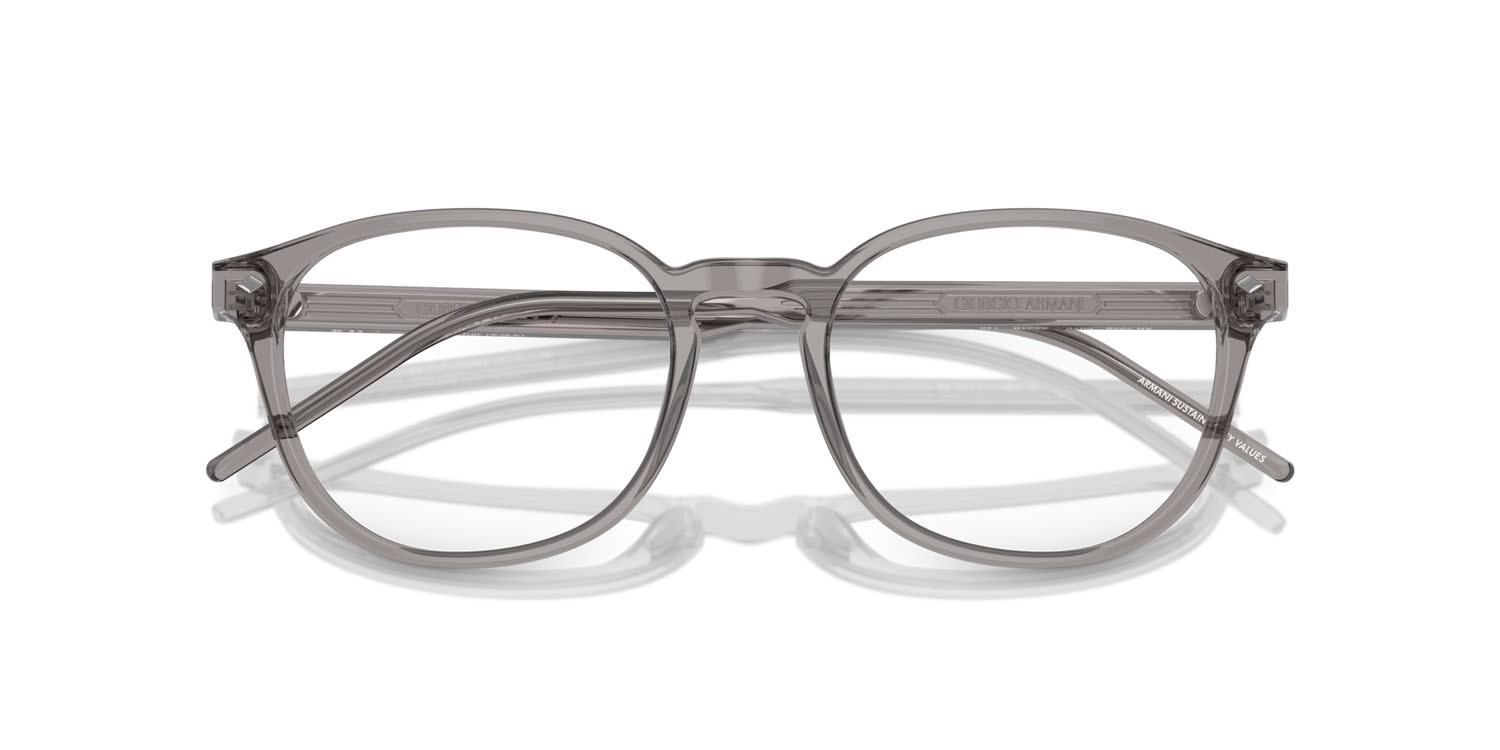 Eyeglasses Giorgio Armani AR 7259 (6070) color grigio trasparente shape pantos lenses lente demo