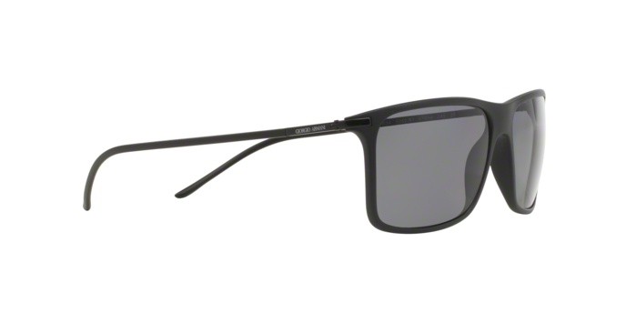 Sunglasses Giorgio Armani AR 8034 (504281) color matte black shape rectangle lenses polar grey