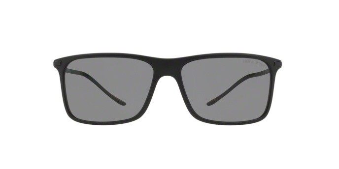 Sunglasses Giorgio Armani AR 8034 (504281) color matte black shape rectangle lenses polar grey