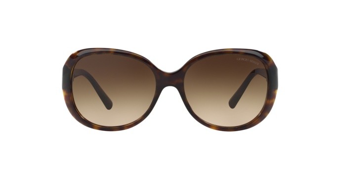 Sunglasses Giorgio Armani AR 8047 (502613) color havana shape round lenses brown gradient