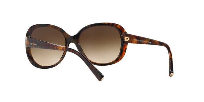 Occhiali da sole Giorgio Armani AR 8047 (504913) colore top black havana forma rotondo lenti brown gradient