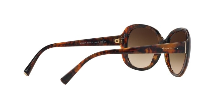 Occhiali da sole Giorgio Armani AR 8047 (504913) colore top black havana forma rotondo lenti brown gradient