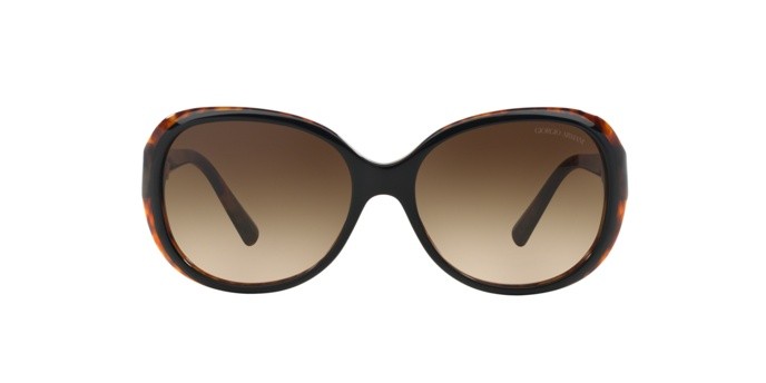 Occhiali da sole Giorgio Armani AR 8047 (504913) colore top black havana forma rotondo lenti brown gradient