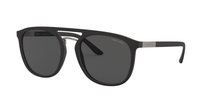 Occhiali da sole Giorgio Armani AR 8118 (500187) colore matte black forma quadrato lenti grey