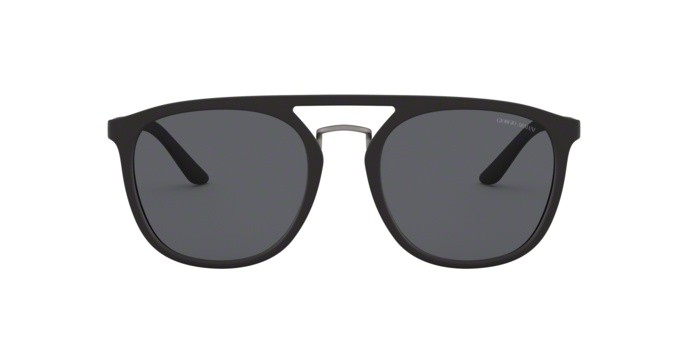 Occhiali da sole Giorgio Armani AR 8118 (504281) colore matte black forma quadrato lenti polar grey