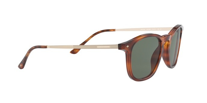 Sonnenbrillen Giorgio Armani AR 8128 (58109A) farbe havana form pantos gläser polar green