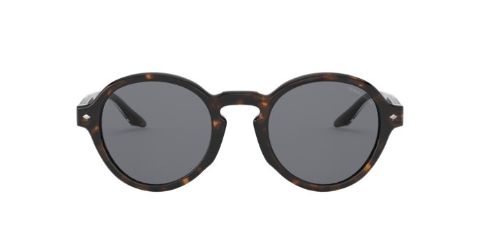 Sonnenbrillen Giorgio Armani AR 8130 (502687) farbe havana form pantos gläser grey