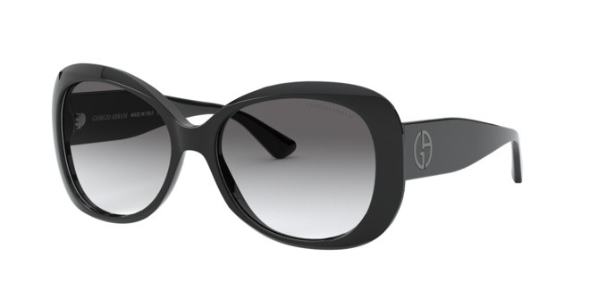 Sonnenbrillen Giorgio Armani AR 8132 (500111) farbe black form schmetterling gläser grey gradient