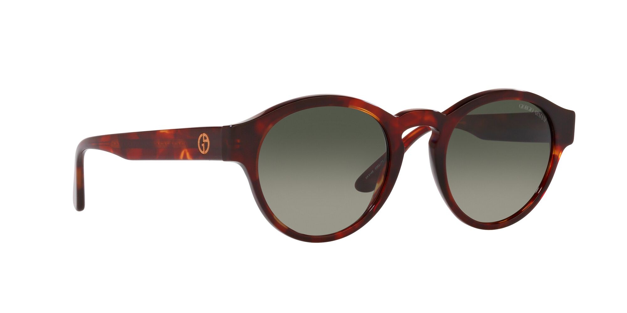 Sonnenbrillen Giorgio Armani AR 8146 (596271) farbe havana rosso form pantos gläser grigio sfumato