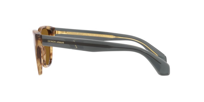 Sonnenbrillen Giorgio Armani AR 8155 (594233) farbe opal striped brown form rechteckig gläser brown