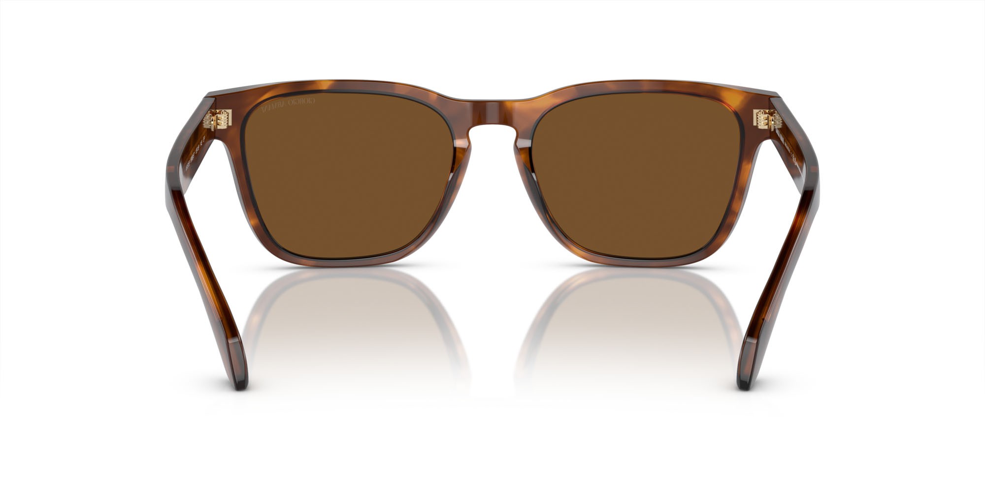 Sonnenbrillen Giorgio Armani AR 8155 (598857) farbe havana rosso form rechteckig gläser polar marrone