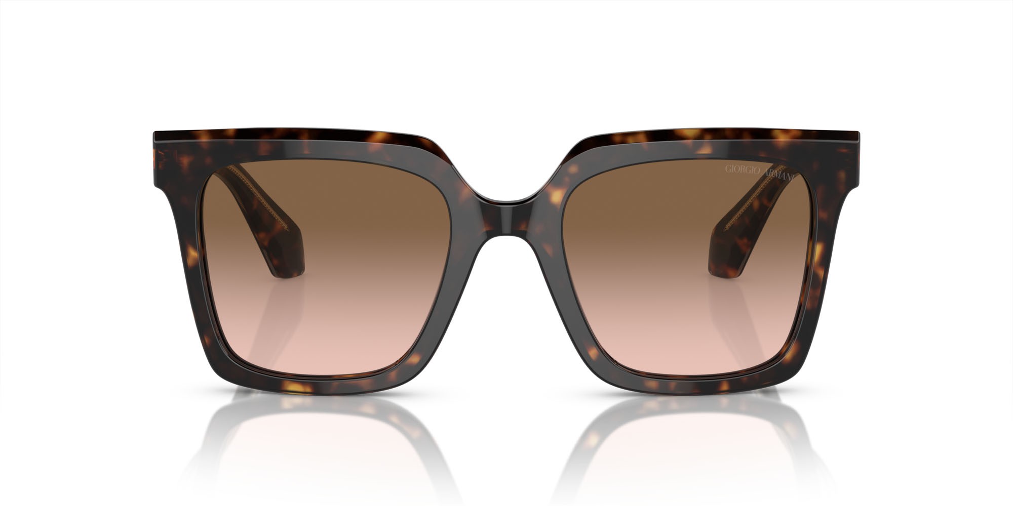 Occhiali da sole Giorgio Armani AR 8156 (587951) colore havana forma quadrato lenti marrone sfumato