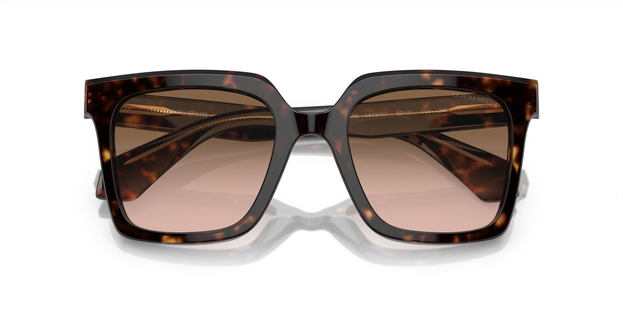 Occhiali da sole Giorgio Armani AR 8156 (587951) colore havana forma quadrato lenti marrone sfumato