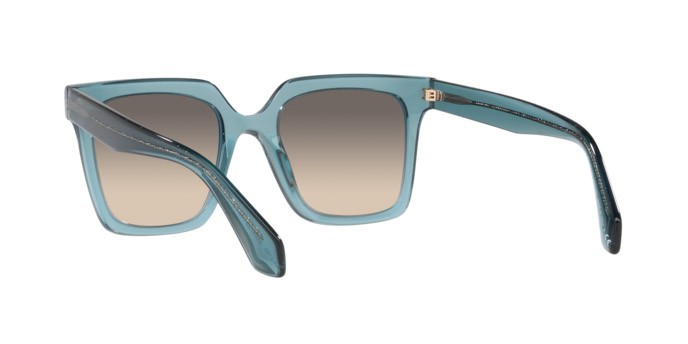 Sonnenbrillen Giorgio Armani AR 8156 (593432) farbe transparent blue form quadratisch gläser clear gradient grey