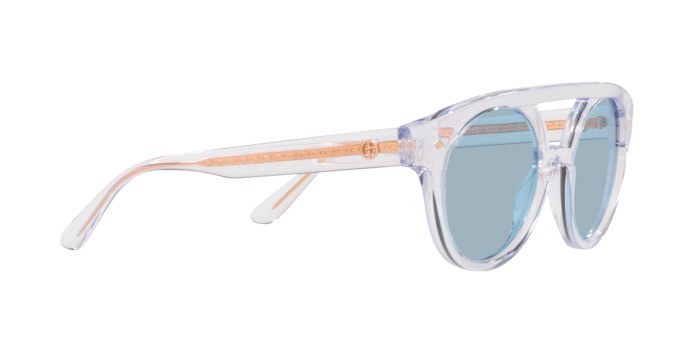Sonnenbrillen Giorgio Armani AR 8163 (589380) farbe crystal form rund gläser light blue