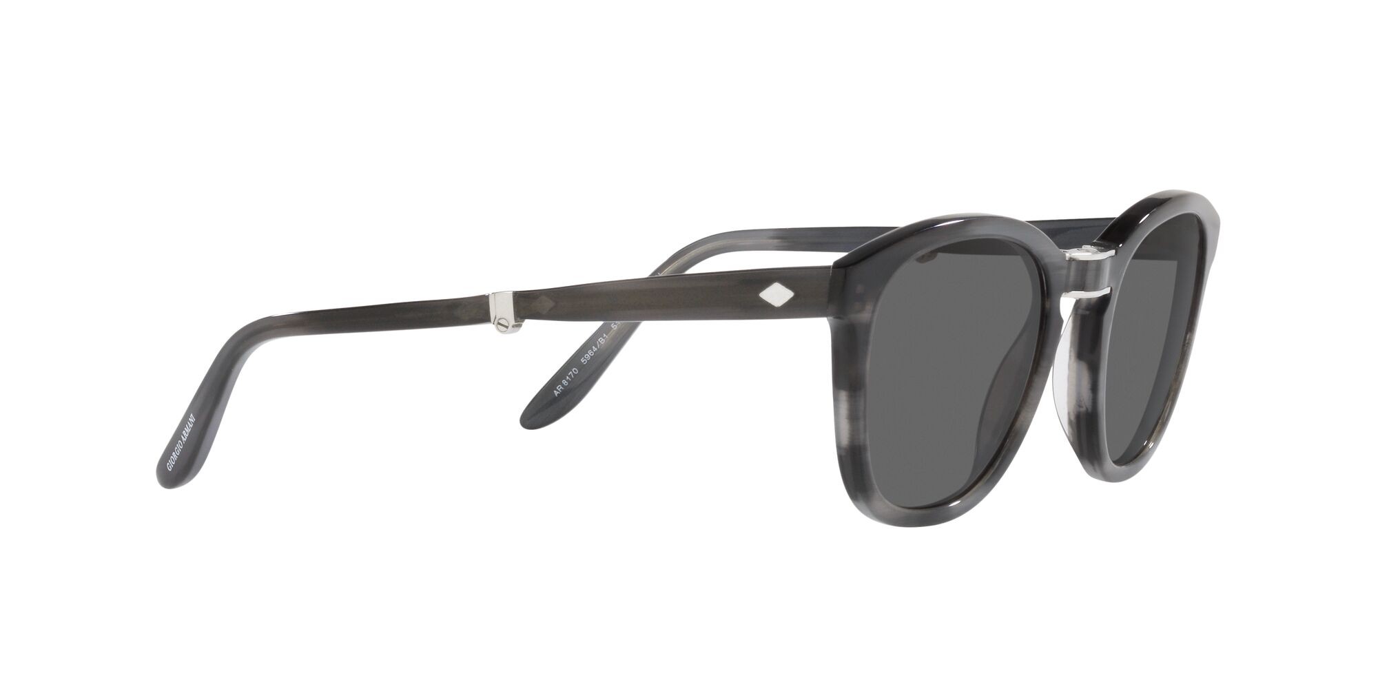 Sonnenbrillen Giorgio Armani AR 8170 (5964B1) farbe striato grigio form quadratisch gläser grigio scuro