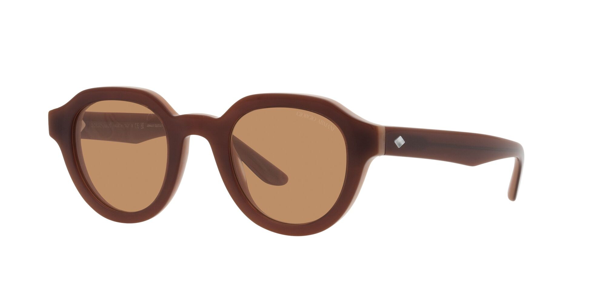 Sonnenbrillen Giorgio Armani AR 8172U (596953) farbe bilayer marble brown form pantos gläser marrone