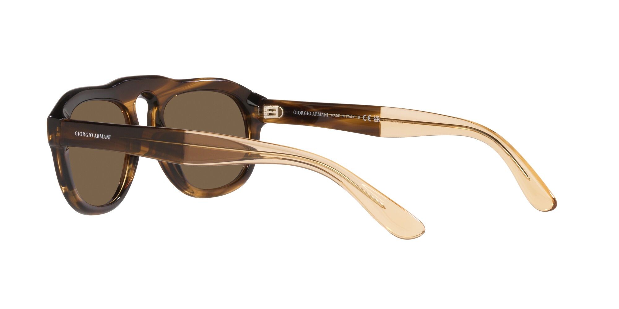Sonnenbrillen Giorgio Armani AR 8173 (595873) farbe striato marrone form quadratisch gläser marrone scuro