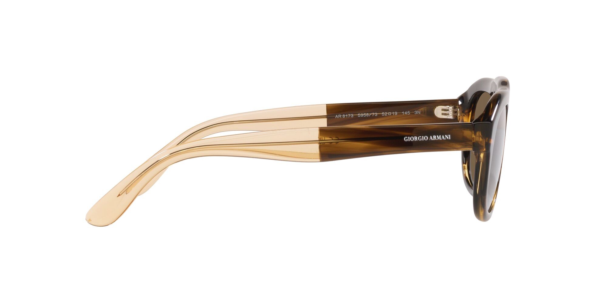 Sonnenbrillen Giorgio Armani AR 8173 (595873) farbe striato marrone form quadratisch gläser marrone scuro