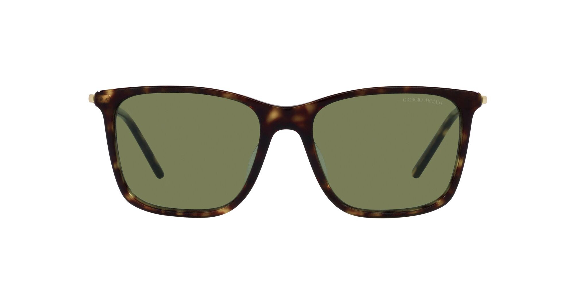 Occhiali da sole Giorgio Armani AR 8176 (50262A) colore havana forma quadrato lenti verde