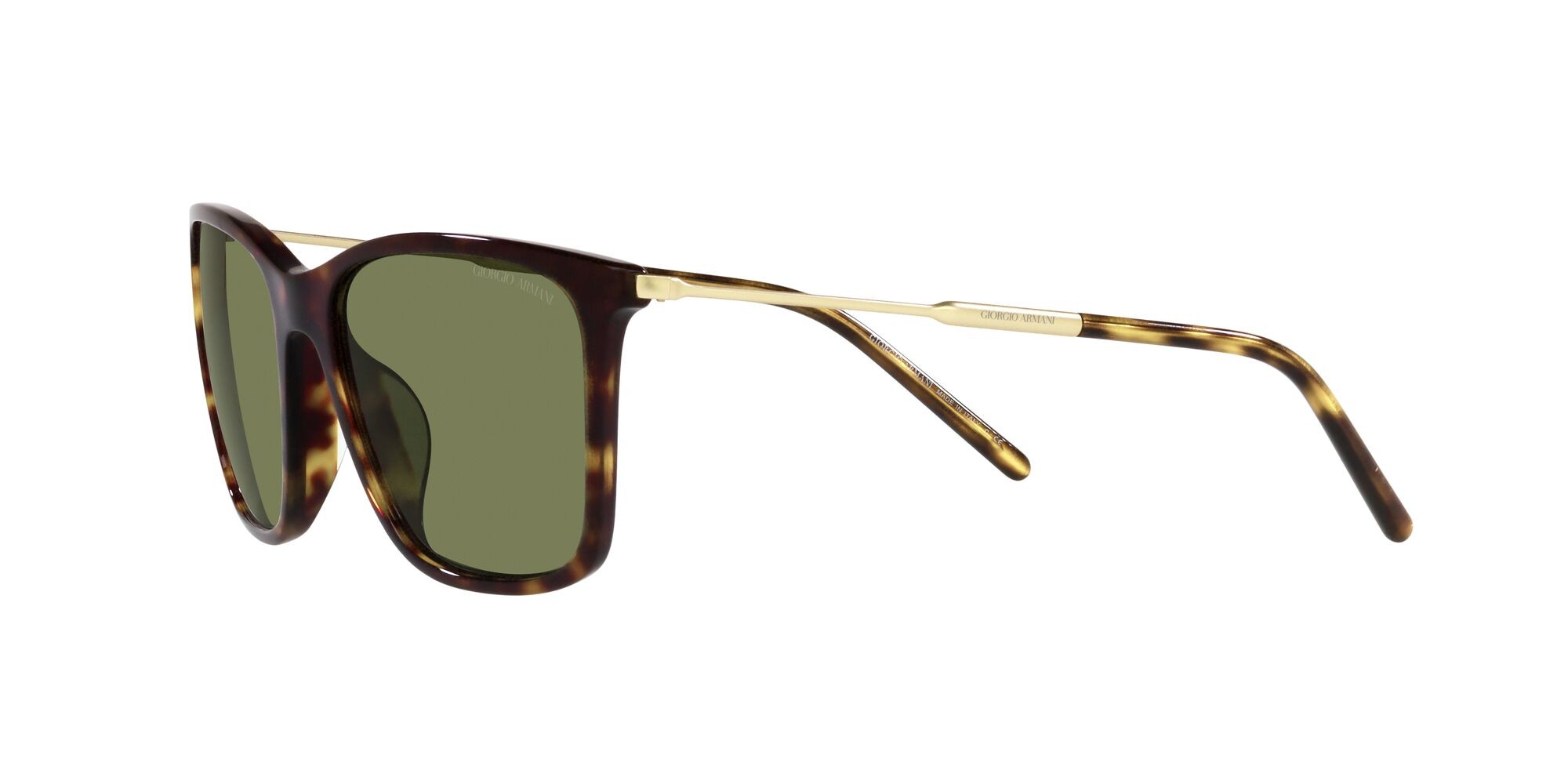 Occhiali da sole Giorgio Armani AR 8176 (50262A) colore havana forma quadrato lenti verde