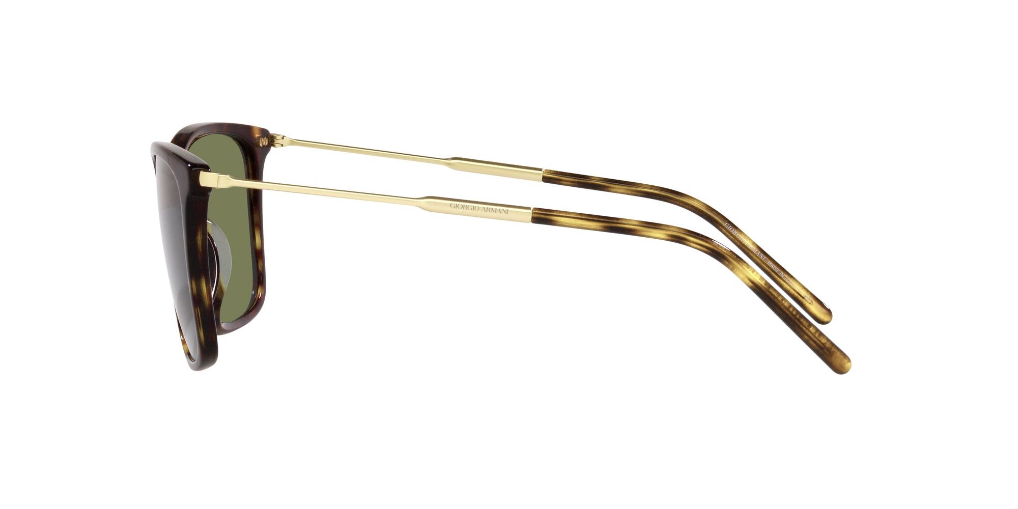 Occhiali da sole Giorgio Armani AR 8176 (50262A) colore havana forma quadrato lenti verde