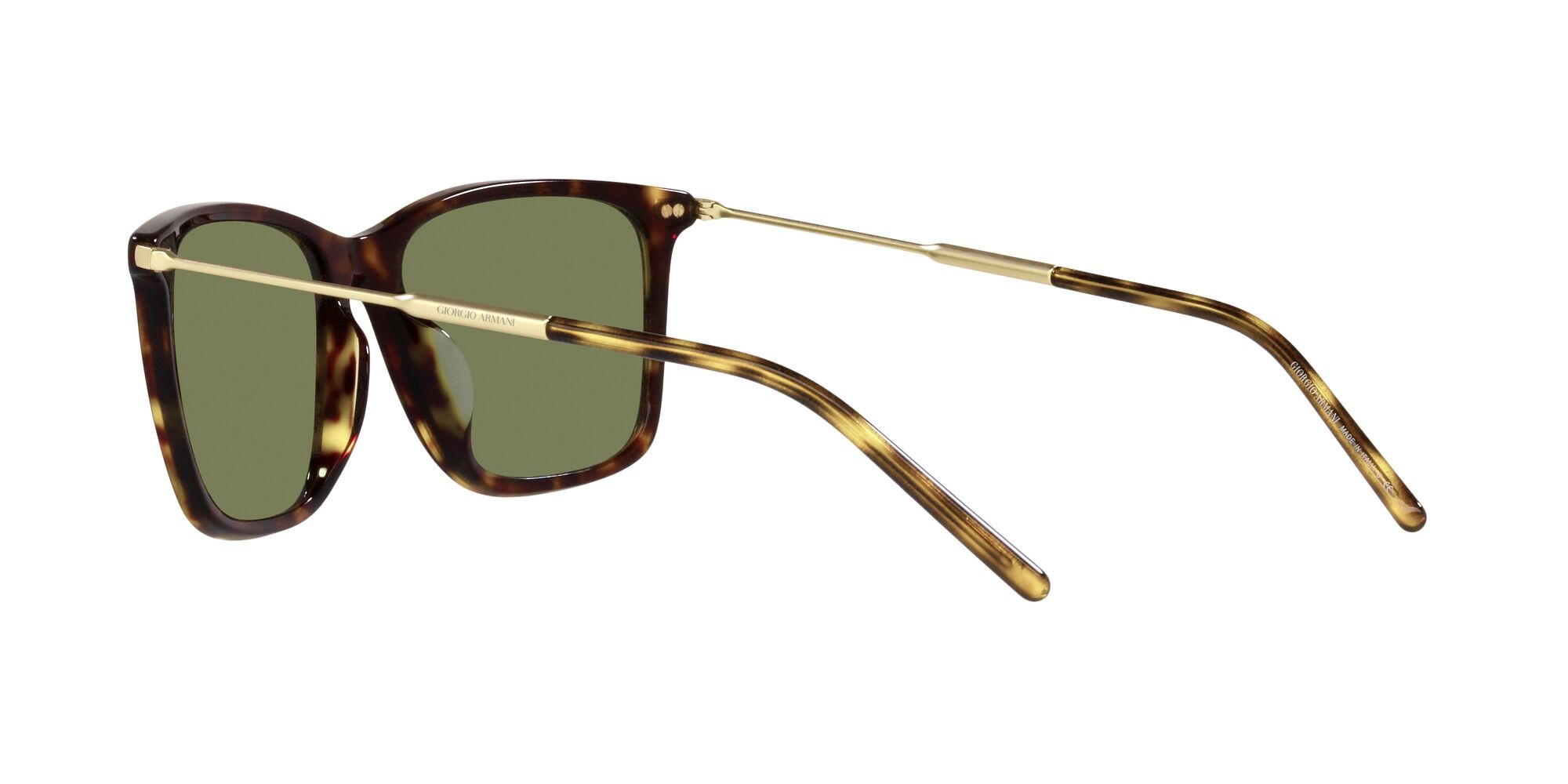 Occhiali da sole Giorgio Armani AR 8176 (50262A) colore havana forma quadrato lenti verde