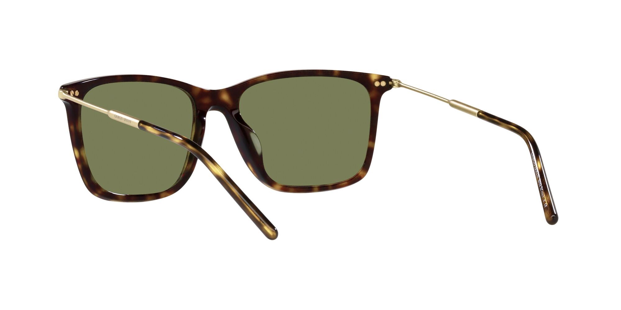 Occhiali da sole Giorgio Armani AR 8176 (50262A) colore havana forma quadrato lenti verde