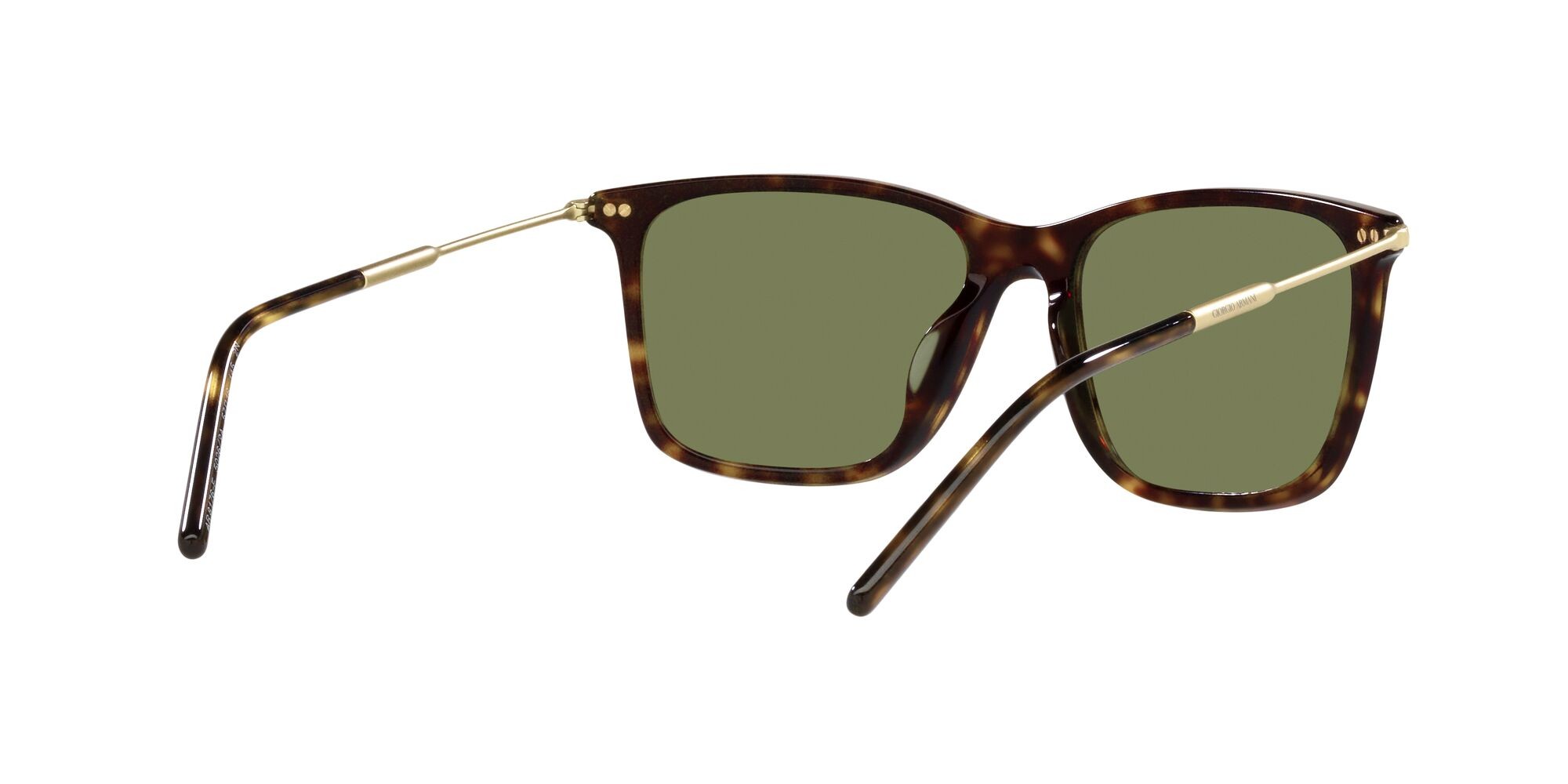 Occhiali da sole Giorgio Armani AR 8176 (50262A) colore havana forma quadrato lenti verde