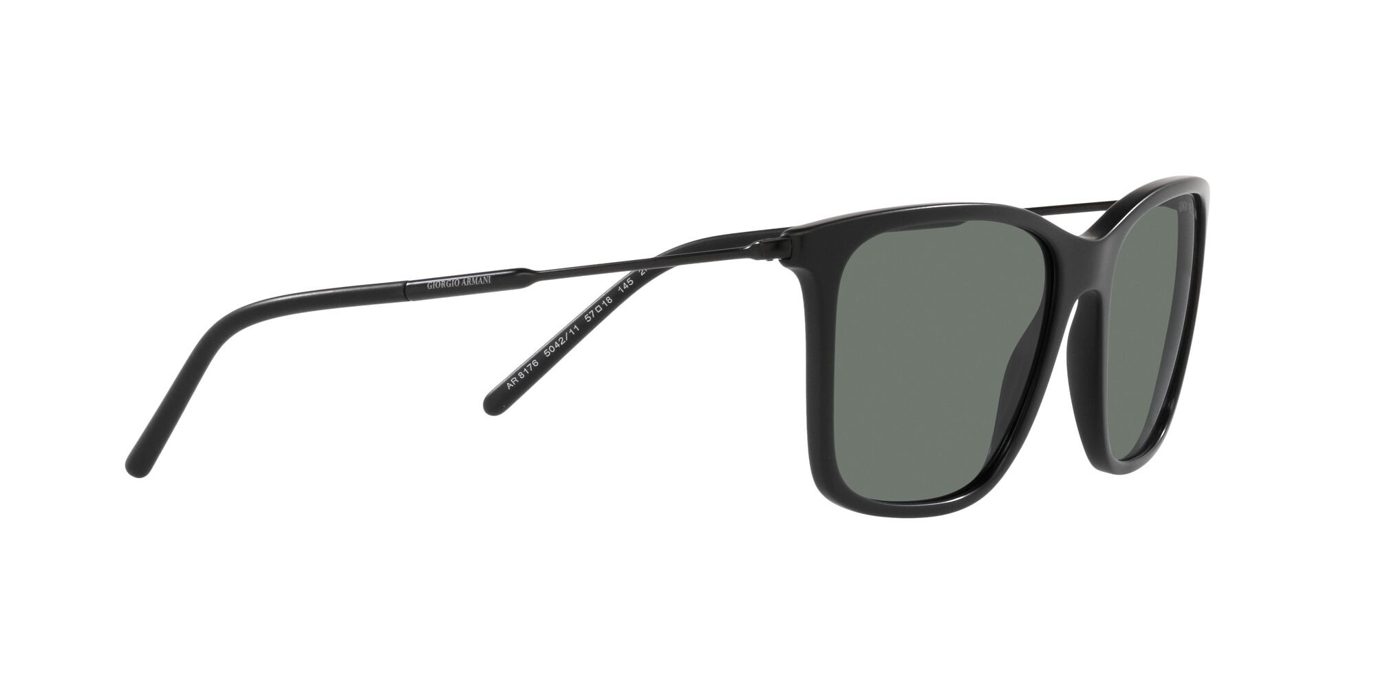 Sonnenbrillen Giorgio Armani AR 8176 (504211) farbe nero opaco form quadratisch gläser grigio