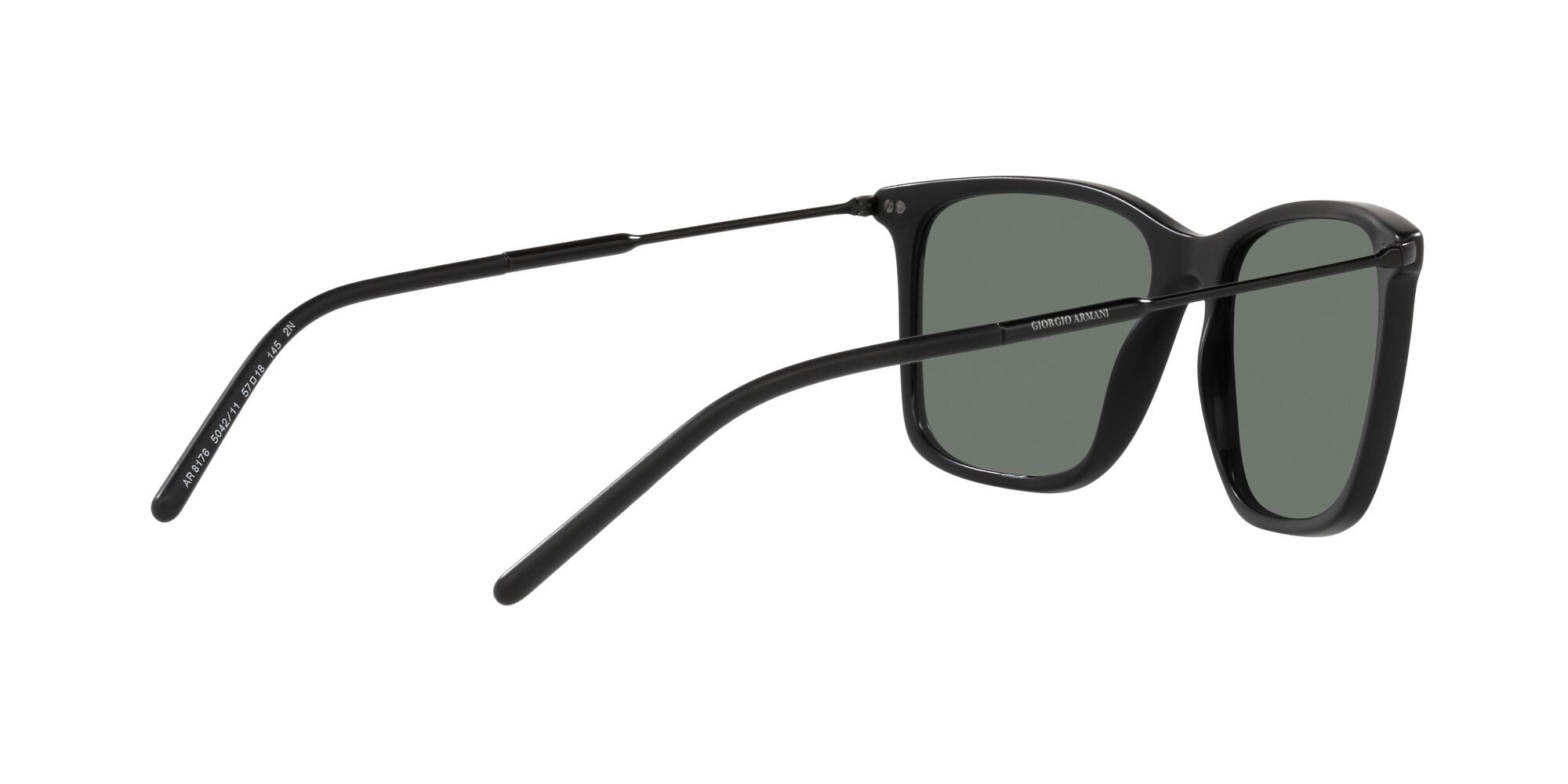 Sonnenbrillen Giorgio Armani AR 8176 (504211) farbe nero opaco form quadratisch gläser grigio