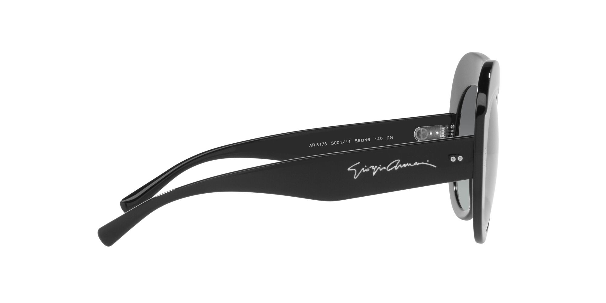 Sonnenbrillen Giorgio Armani AR 8178 (500111) farbe nero form rund gläser grigio sfumato