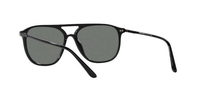 Sonnenbrillen Giorgio Armani AR 8179 (5001/1) farbe nero form aviator gläser grigio