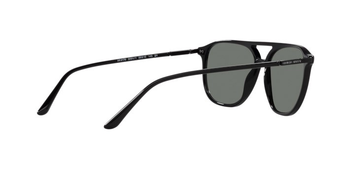 Sonnenbrillen Giorgio Armani AR 8179 (5001/1) farbe nero form aviator gläser grigio