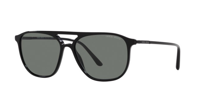 Sonnenbrillen Giorgio Armani AR 8179 (5001/1) farbe nero form aviator gläser grigio