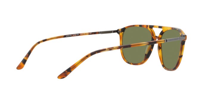 Sonnenbrillen Giorgio Armani AR 8179 (54822A) farbe havana rosso form aviator gläser verde