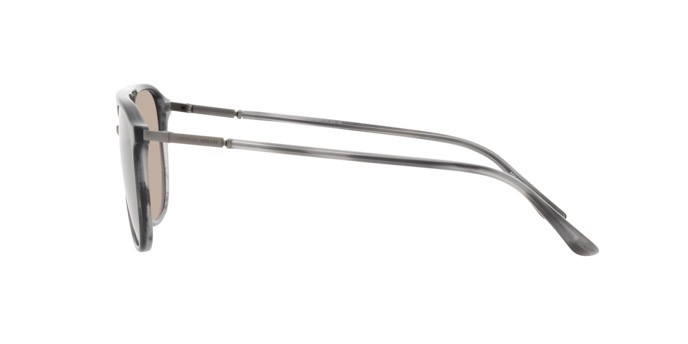 Sonnenbrillen Giorgio Armani AR 8179 (5964/3) farbe striato grigio form aviator gläser marrone chiaro