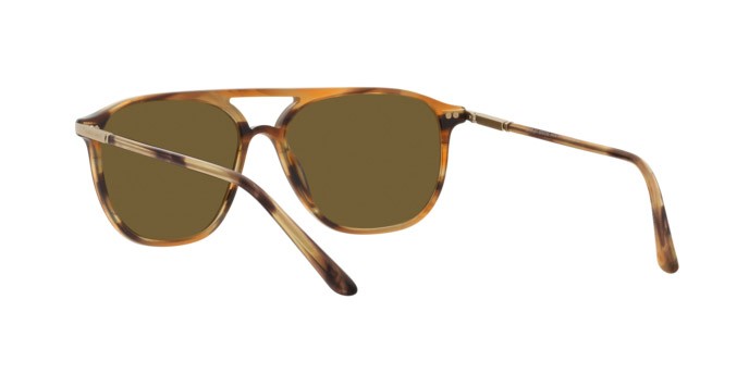 Sonnenbrillen Giorgio Armani AR 8179 (600273) farbe striato marrone form aviator gläser marrone scuro