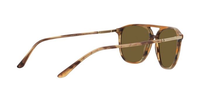 Sonnenbrillen Giorgio Armani AR 8179 (600273) farbe striato marrone form aviator gläser marrone scuro