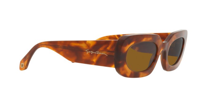 Sunglasses Giorgio Armani AR 8182 (598833) color havana rosso shape rectangle lenses marrone