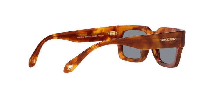 Sunglasses Giorgio Armani AR 8184U (598802) color havana rosso shape rectangle lenses bianco