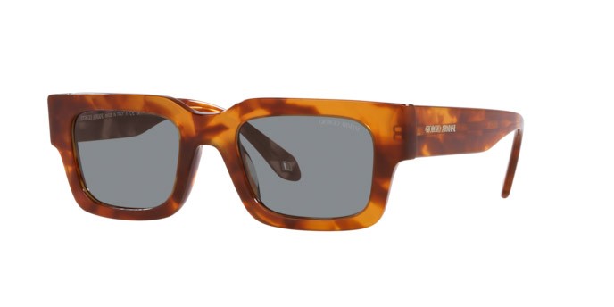 Sunglasses Giorgio Armani AR 8184U (598802) color havana rosso shape rectangle lenses bianco