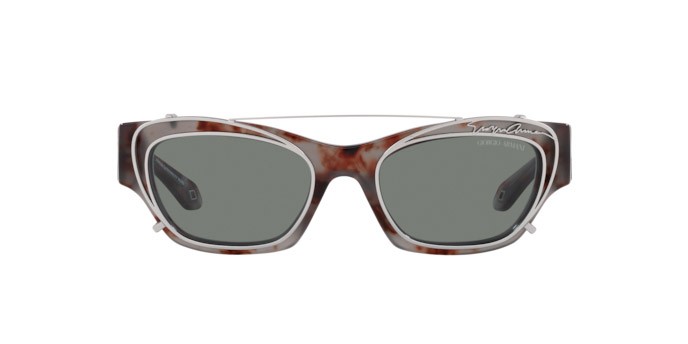 Sonnenbrillen Giorgio Armani AR 8185U (59761W) farbe havana grigio form cat-eye gläser trasparente