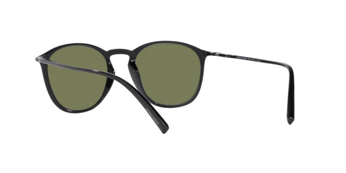 Sunglasses Giorgio Armani AR 8186U (50012A) color nero lucido shape square lenses verde