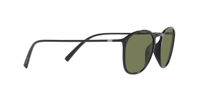 Sunglasses Giorgio Armani AR 8186U (50012A) color nero lucido shape square lenses verde
