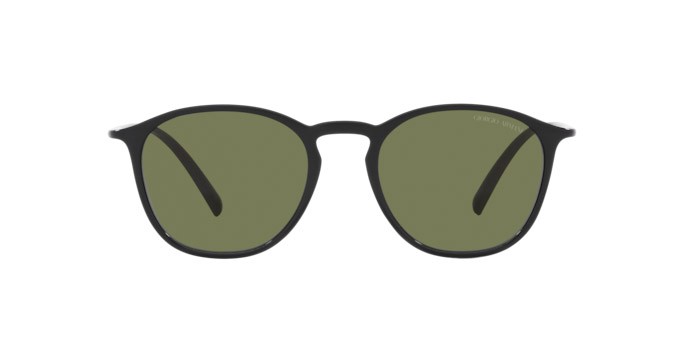 Sunglasses Giorgio Armani AR 8186U (50012A) color nero lucido shape square lenses verde