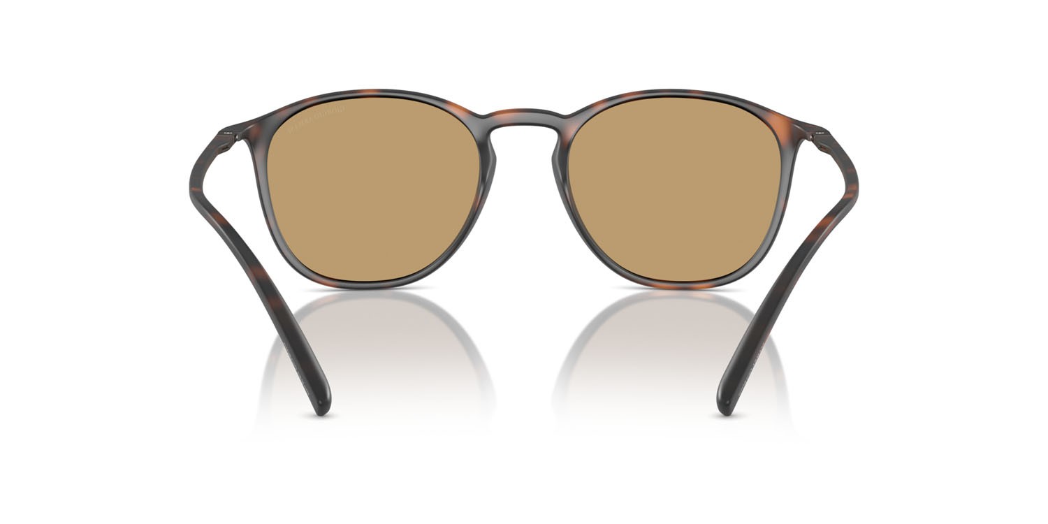 Occhiali da sole Giorgio Armani AR 8186U (508973) colore havana forma quadrato lenti marrone scuro