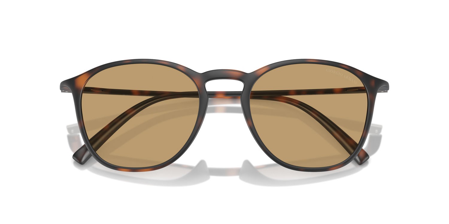 Occhiali da sole Giorgio Armani AR 8186U (508973) colore havana forma quadrato lenti marrone scuro